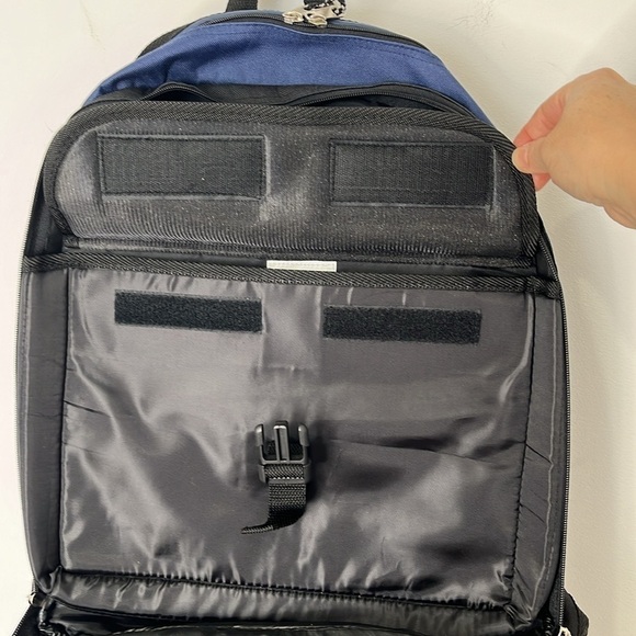 L’egent School Work Backpack Blue Black Multi Compartment Padded Back Straps - Picture 10 of 16